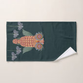 La chouette de sagesse et de fleurs (Serviette à main)