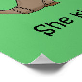 La chouette et la grenouille Poster Brunet (Coin)