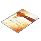 La chute brune orange laisse le carnet de wedding (Côté gauche)