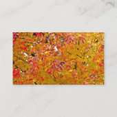 La chute laisse des cartes de visite, feuille (Dos)