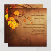 La chute laisse le faire-part de mariage affligé (Devant / Derrière)