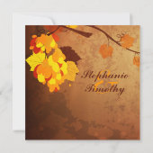 La chute laisse le faire-part de mariage affligé (Dos)