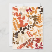 La chute laisse le faire-part de mariage de (Dos)