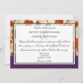 La Chute rouge pourpre quitte les invitations au m (Dos)