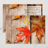 La chute russe laisse Faire-part de mariage (Devant / Derrière)