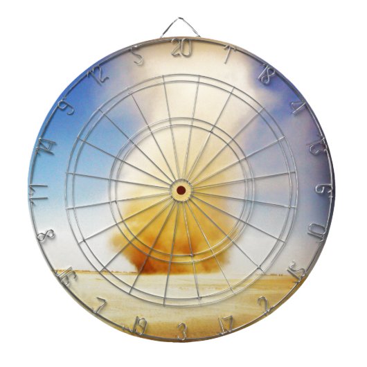 La Cible de flechettes du diable de la poussière e (Devant)