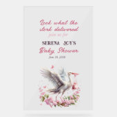 La cigogne donne un bébé fille (Recto)