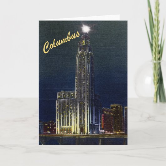 La Citadelle la nuit Carte de vœux vintage (Devant)