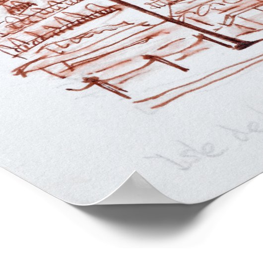 La Cite en Notre Dame de Paris | Parijs, Frankrijk Poster (Hoek)