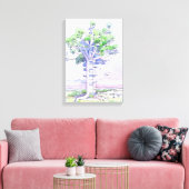 La citta' albero canvas afdruk (Insitu (Woonkamer))