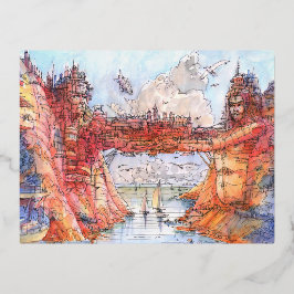 La citta' ponte folie feestdagen briefkaart