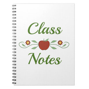 La classe note le carnet de notes à spirale