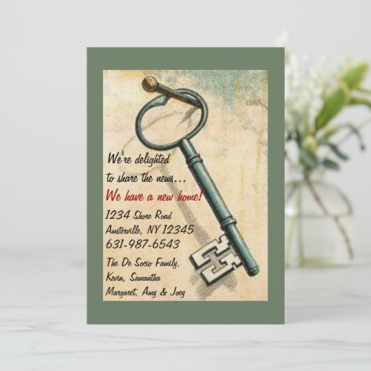 La clé - Faire-part mobile (Debout devant)