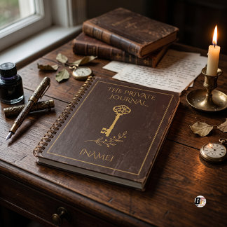 La clé squelette antique marron du journal intime