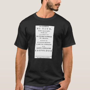 La Clemenza di Tito Libretto titelpagina T-shirt