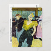 La Clownesse Cha-U-Kao van Toulouse Lautrec Briefkaart (Voorkant / Achterkant)