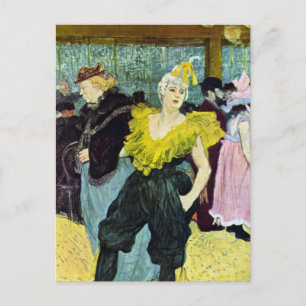 La Clownesse Cha-U-Kao van Toulouse Lautrec Briefkaart