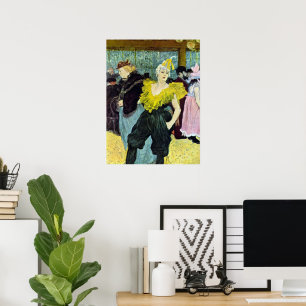 La Clownesse Cha-U-Kao van Toulouse Lautrec Poster