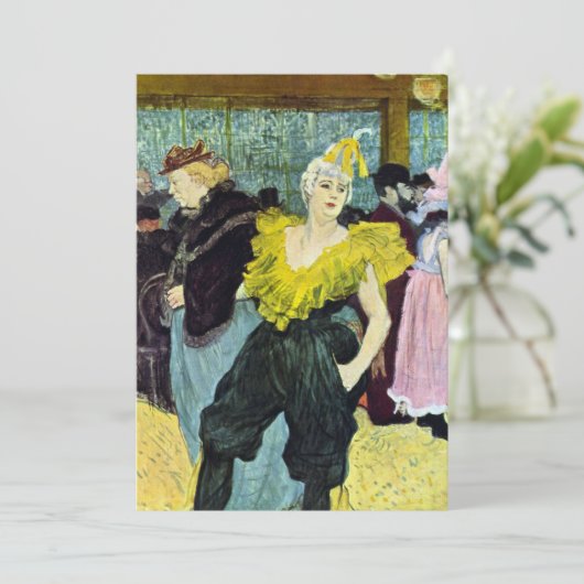 La Clownesse (Clown) Cha-U-Kao door Toulouse Lautr (Staand voorkant)