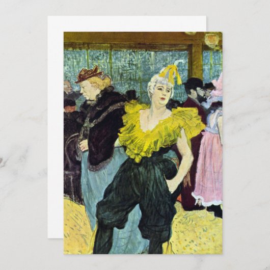 La Clownesse (Clown) Cha-U-Kao door Toulouse Lautr (Voorkant / Achterkant)