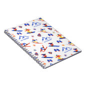 La Clusaz Frankrijk Ski Snowboard patroon Notitieboek (Rechterzijde)