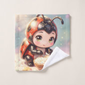 La coccinelle et le royaume caché du nectar.1 (Gant de toilette)