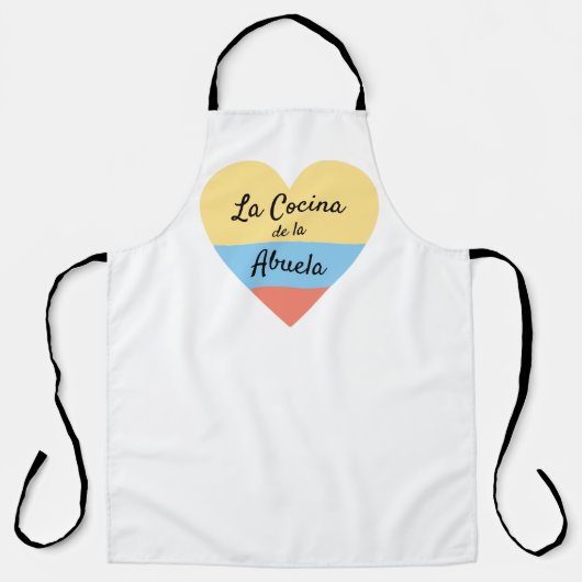La Cocina de la Abuela Colombian Flag Schort (Voorkant)