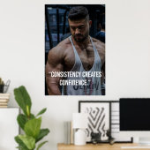 La cohérence crée la confiance – Affiche de citati (Bureau à domicile)