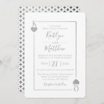 La collection de Mariages de cartes de jeu Monogra<br><div class="desc">Célébrez dans le style avec ces invitations de mariage chic et très tendance. Ce design est facile à personnaliser avec votre libellé d'événement spécial et vos invités seront ravis quand ils reçoivent ces invitations fabuleux. Le K & Q des coeurs peut être laissé comme il est pour représenter le roi...</div>