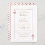 La collection de Mariages de cartes de jeu Monogra<br><div class="desc">Célébrez dans le style avec ces invitations de mariage modernes et très tendance. Ce design est facile à personnaliser avec votre libellé d'événement spécial et vos invités seront ravis quand ils reçoivent ces invitations fabuleux. Le K & Q des coeurs peut être laissé comme il est pour représenter le roi...</div>