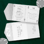 La collection de Mariages de cartes de jeu Monogra<br><div class="desc">Célébrez dans le style avec ces invitations de mariage modernes et très tendance tout en une seule avec facile déchirure RSVP. Ce design est facile à personnaliser avec votre libellé d'événement spécial et vos invités seront ravis quand ils reçoivent ces invitations fabuleux. Les éléments mariages correspondants se trouvent dans la...</div>