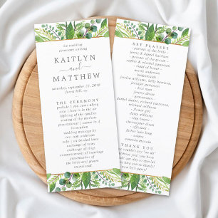 La collection de Mariages vertes et or - Programme