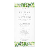 La collection de Mariages vertes et or - Programme (Devant)