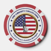 La collection Liberty Jetons de poker – Fabriqué a (Verso)
