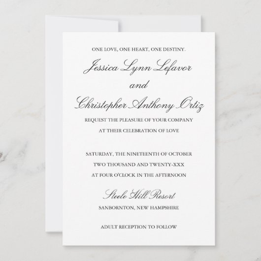 La Collection Mariage Jessica - Invitation  (Devant)