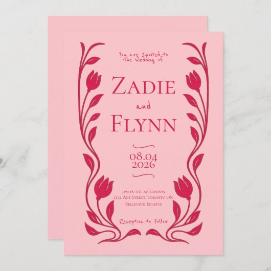 La collection Tangelo Faire-part de mariage (Devant / Derrière)