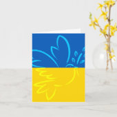 La colombe de la paix : Carte de voeux de l'harmon (Fleur jaune)