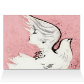La colombe d'une femme ~ Carte / Invitations (Intérieur Horizontal (haut))