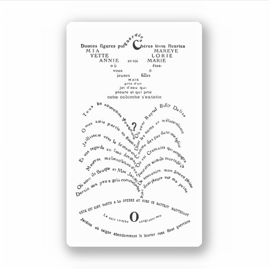 La Colombe poignardée et le Jet d'eau Sticker (Voorkant)