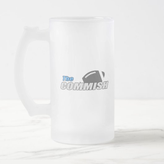 La Commish 16 oz Frosted Mug Imaginaire Football (Gauche)