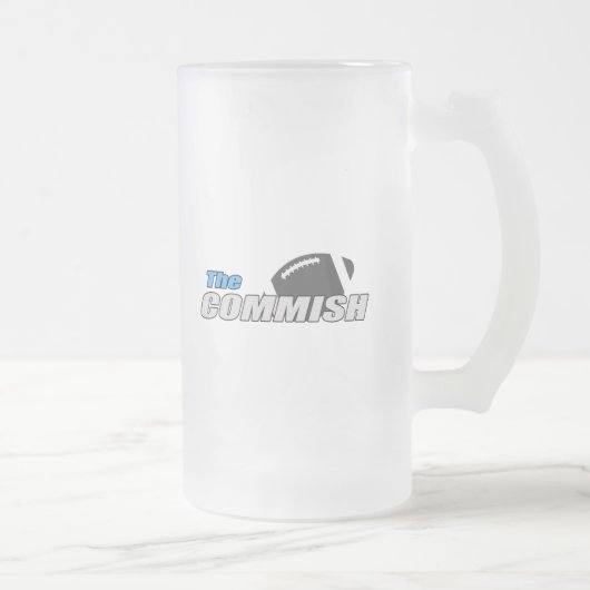 La Commish 16 oz Frosted Mug Imaginaire Football (Droit)