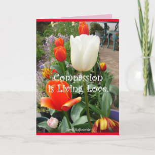 La compassion est l'amour vivant Carte florale de