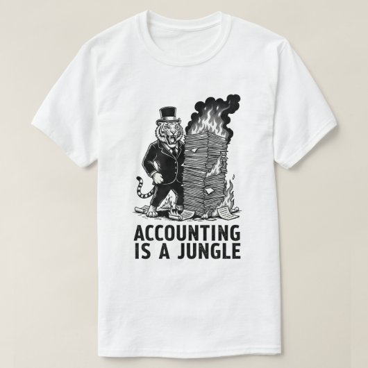 "La comptabilité est une jungle" T-shirt drôle de (Design devant)