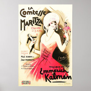 La Comtesse Maritza Poster vintage