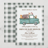 La conduite de Woodland par Baby shower Invitation (Devant / Derrière)