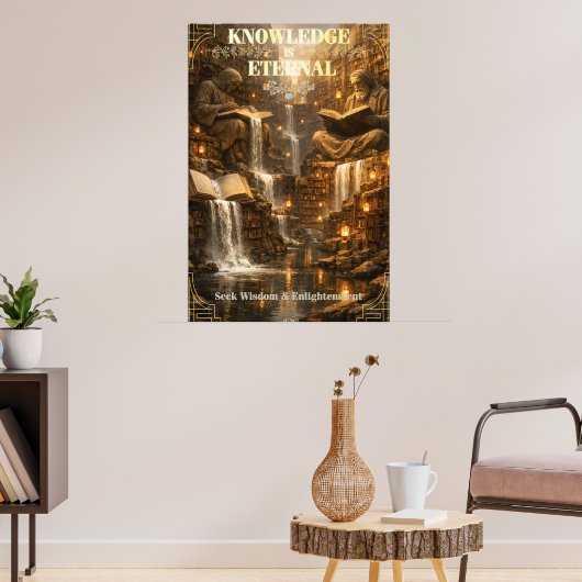 La connaissance est éternelle – Affiche de la bibl (Salon 3)