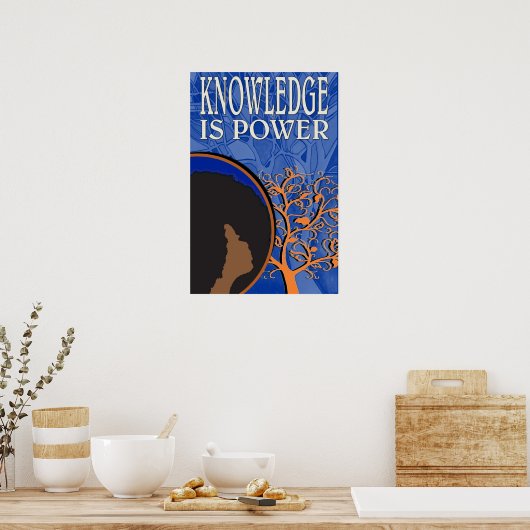 La connaissance est une affiche Power (Cuisine)