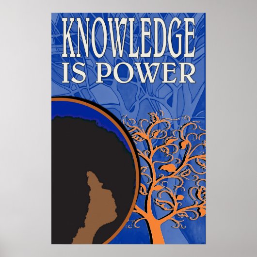 La connaissance est une affiche Power (Devant)