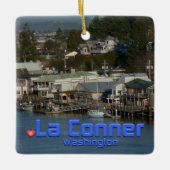 La Conner WA Keramisch Ornament (Voorkant)