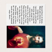 La consécration à la carte de prière du Sacré-Coeu (Extérieur déplié)